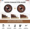 5 Core 2 Pack 5 Ounce Electric Coffee and Spice Grinder 150W Large Portable Compact with Stainless Blade Grinder Perfect for Spices;  Dry Herbs Grinds