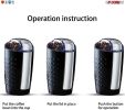 5 Core 2 Pack 5 Ounce Electric Coffee and Spice Grinder 150W Large Portable Compact with Stainless Blade Grinder Perfect for Spices;  Dry Herbs Grinds
