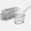 Square Electroplated Chip Basket Mini Fried Basket Fried Basket Customized Snack Food Basket