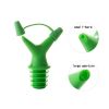 Kitchen Accessories Double Head Sauce Wine Oil Stopper Plugger Fluid Director with Big-small Hole