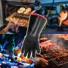 Oven Gloves 14" 932F, Smoke-Resistant Cooking Barbecue Grill Gloves, Waterproof, Fire-Resistant And Oil-Resistant Neoprene Coating RT