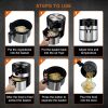 Air Fryer 3.6 Quart, Family Electric Oilless Hot Air Fryer Oven, with Non-Stick Basket and Rack Touch Screen and Knob, 8 Preset Modes, LED Display