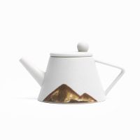 Teapot Ceramic Single Pot Underglaze Color Set Japanese Household Teapot (Color: White)