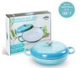 COOKWIN Cast Iron Casserole Braiser, 3.8 Quart,Heavy Duty Casserole Skillet with Lid and Dual Handles, Porcelain Enameled Surface Cookware Pot