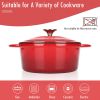 COOKWIN Enameled Cast Iron Dutch Oven with Self Basting Lid, Enamel Coated Cookware Pot 4.5QT