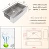 Lordear Farmhouse Kitchen Sink Apron Front Ledge Workstation Deep Single Bowl 16 Gauge Stainless Steel Sink