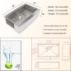 Lordear Farmhouse Kitchen Sink Apron Front Ledge Workstation Deep Single Bowl 16 Gauge Stainless Steel Sink