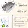 Lordear Farmhouse Kitchen Sink Apron Front Ledge Workstation Deep Single Bowl 16 Gauge Stainless Steel Sink
